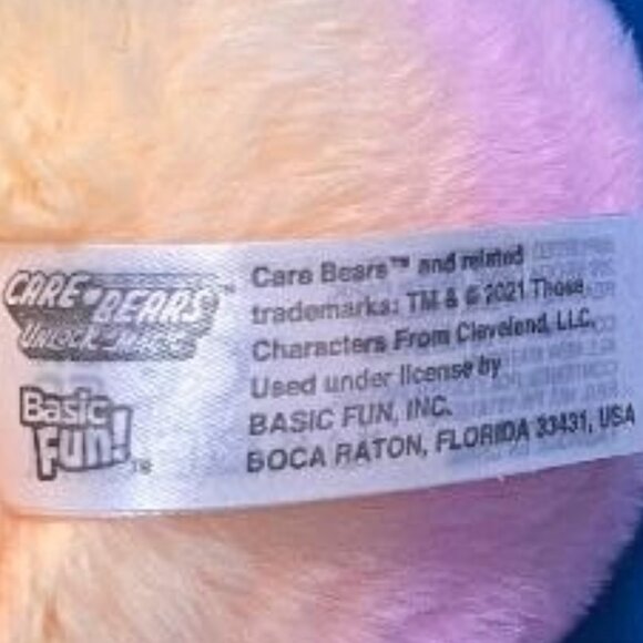 CARE BEARS TOGETHERNESS TIE - DYE RAINBOW PLUSH BEAR / BASIC FUN STUFFED ANIMAL - Picture 11 of 16